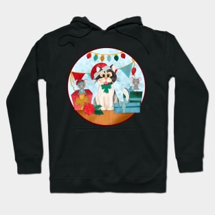 Christmas cat design Hoodie